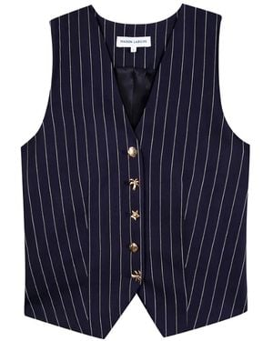 Maison Labiche Dubail Pinstripe-Pattern Vest - Blue