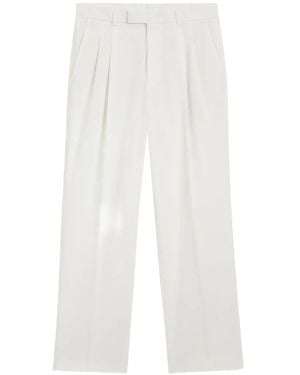 BOSS Pleated Relaxed-Fit Tailored Pants - White