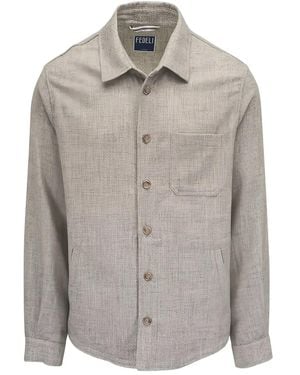 Fedeli Buttoned Pocket Overshirt - Grey