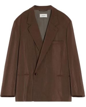 Lemaire Double-Breasted Blazer - Brown