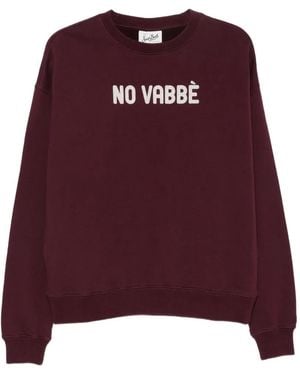 MC2 Saint Barth Slogan-Print Cotton Sweatshirt - Purple