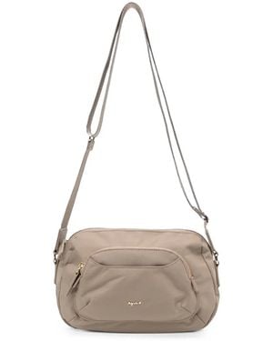 agnès b. Logo-Plaque Crossbody Bag - White