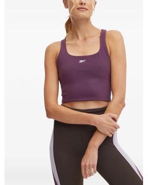 Reebok Crossed Straps Bra - Purple