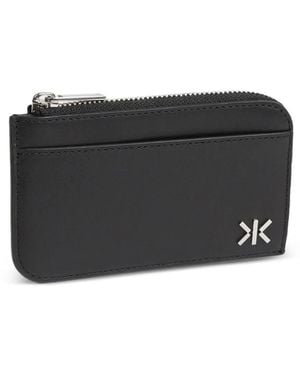 KENZO Tarjetero Double K Con Cremallera - Negro