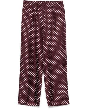 Laura Urbinati Broek Met Stippen - Paars