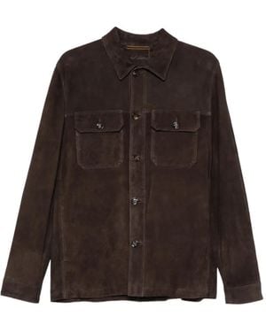 Moorer Leather Jacket - Brown
