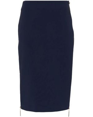 Elisabetta Franchi ジップディテール スカート - ブルー
