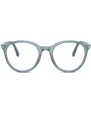 Persol Brille Mit Rundem Gestell - Blau