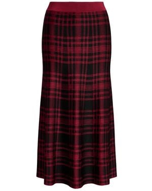 Polo Ralph Lauren A-Line Plaid Skirt - Purple