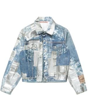 Acne Studios Patchwork Denim Jacket - Blue