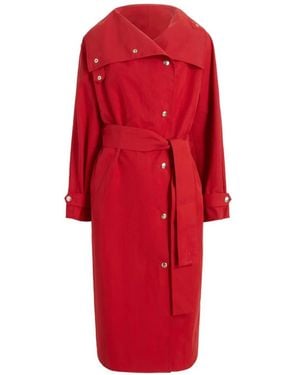 Proenza Schouler Gabardina Corey En Algodón Lavado - Rojo