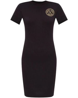 Versace Jeans Couture V-Emblem Dress - Black