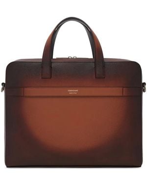 Ferragamo Gancini Briefcase - Brown