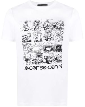 10 Corso Como Graphic Print Short-Sleeved T-Shirt - White