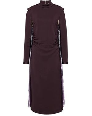 Maison Margiela Gathered Midi Dress - Purple