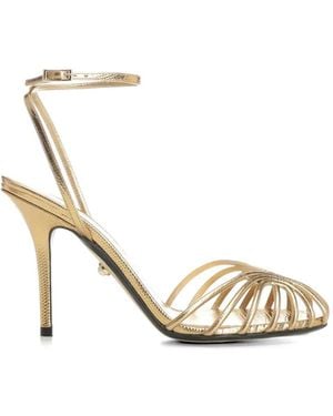 ALEVI Blake Leather Sandals - Metallic
