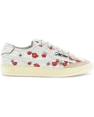 Autry Sneakers Mit Blumenprint - Weiß