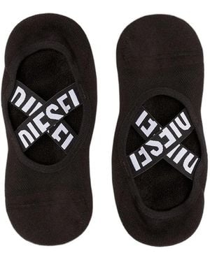 DIESEL Calcetines Con Tiras Cruzadas Y Logo - Negro