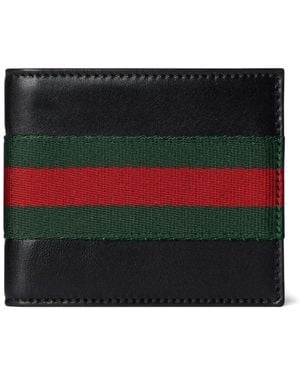 Gucci Striped-Detail Wallet - Black
