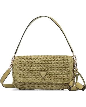 Guess Ofelia Woven Shoulder Bag - Green