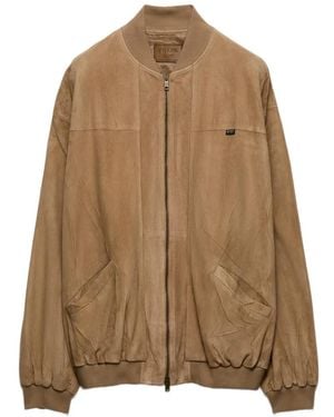 Prada Suede Bomber Jacket - Brown