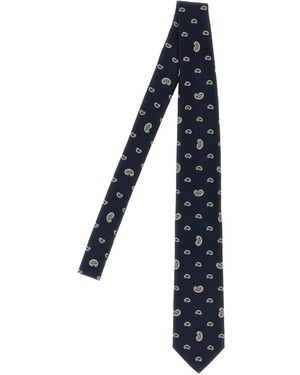 Brioni Paisley Jacquard Tie - Black