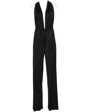 Amazuìn Halterneck Wide-Leg Jumpsuit - Black