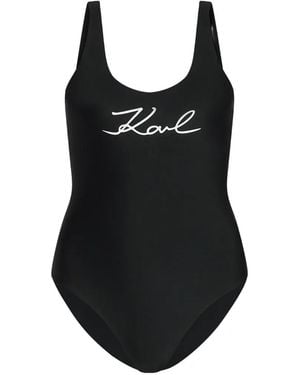 KARL LAGERFELD Bañador Con Logo - Negro