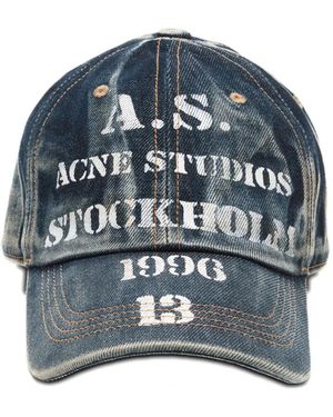 Acne Studios Cappello Da Baseball Con Logo - Blu