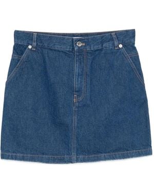 Maison Kitsuné Regular-fit Denim Mini Skirt - Blue