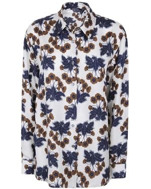 Laura Urbinati Floral-Print Silk Shirt - White
