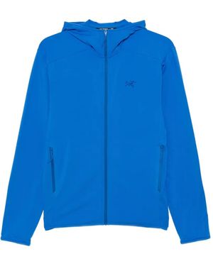 Arc'teryx Kyanite Logo-Embroidered Zip-Up Hoodie - Blue