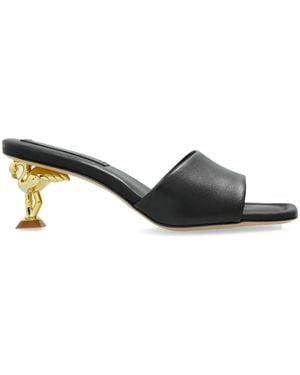 Sophia Webster Mules Flamingo - Negro