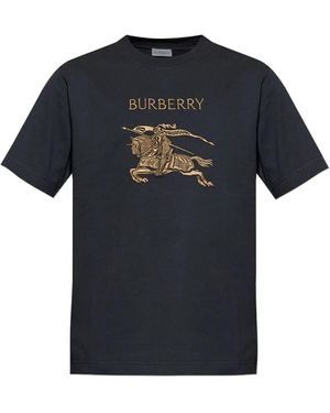 Burberry Ekd Cotton T-Shirt - Black