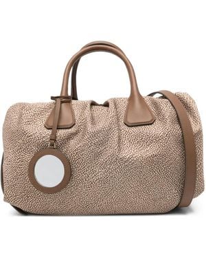 Borbonese Print Handle Tote Bag - Natural