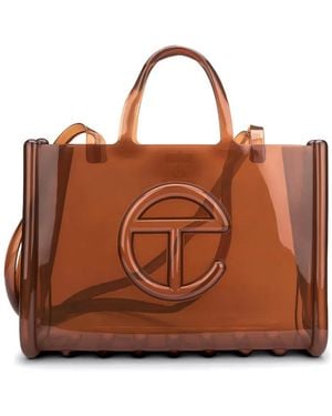 Melissa Borsa Tote Jelly Grande X Telfar - Marrone