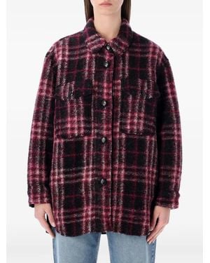 Isabel Marant Checked Overshirt - Red