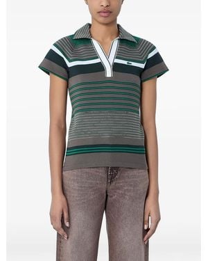 Lacoste Striped Polo Shirt - Green