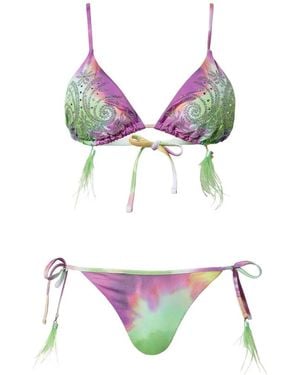 Twinset Tie-Dye Triangle Bikini - Purple
