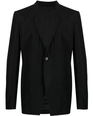 Rick Owens シームディテール シングルジャケット - ブラック