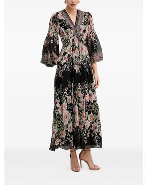 Hale Bob Vestido Alanna largo con estampado floral - Blanco