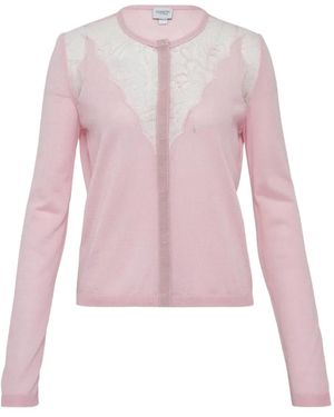 Giambattista Valli Lace-Detailing Cardigan - Pink