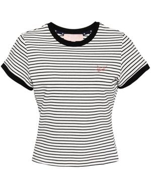 BAPY BY *A BATHING APE® Striped Cotton T-Shirts - Black