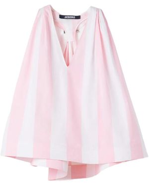 Jacquemus Norma Striped Vest - Pink