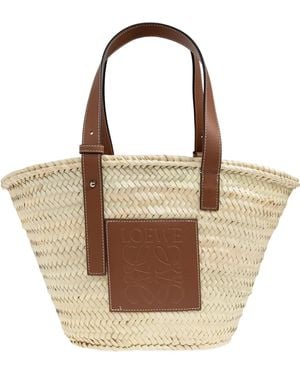 Loewe Basket Logo-Patch Tote Bag - Natural