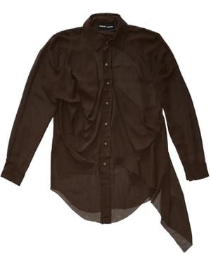 Edward Cuming Draped Shirt - Brown