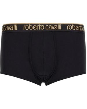 Roberto Cavalli Shorts Mit Logo-Bund - Schwarz