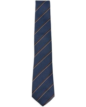 Canali Gestreifte Krawatte - Blau