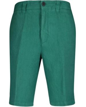 120% Lino Bermudas aus Leinen - Grün