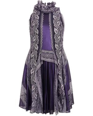 Alberta Ferretti Sleeveless Mini Dress - Purple